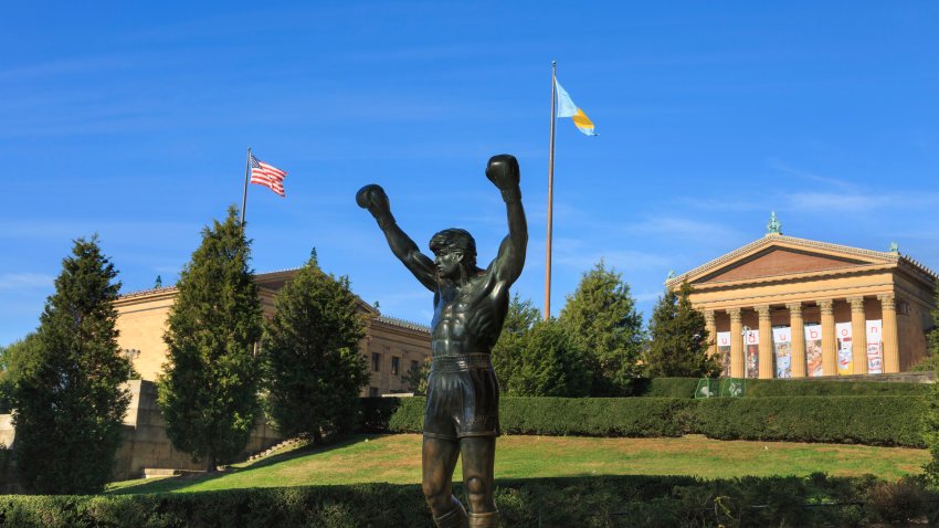 Rocky Statue Philadelphia Museum of Art, Philadelphia, Pennsylvania. (Photo by: Jumping Rocks/UIG via Getty Images)