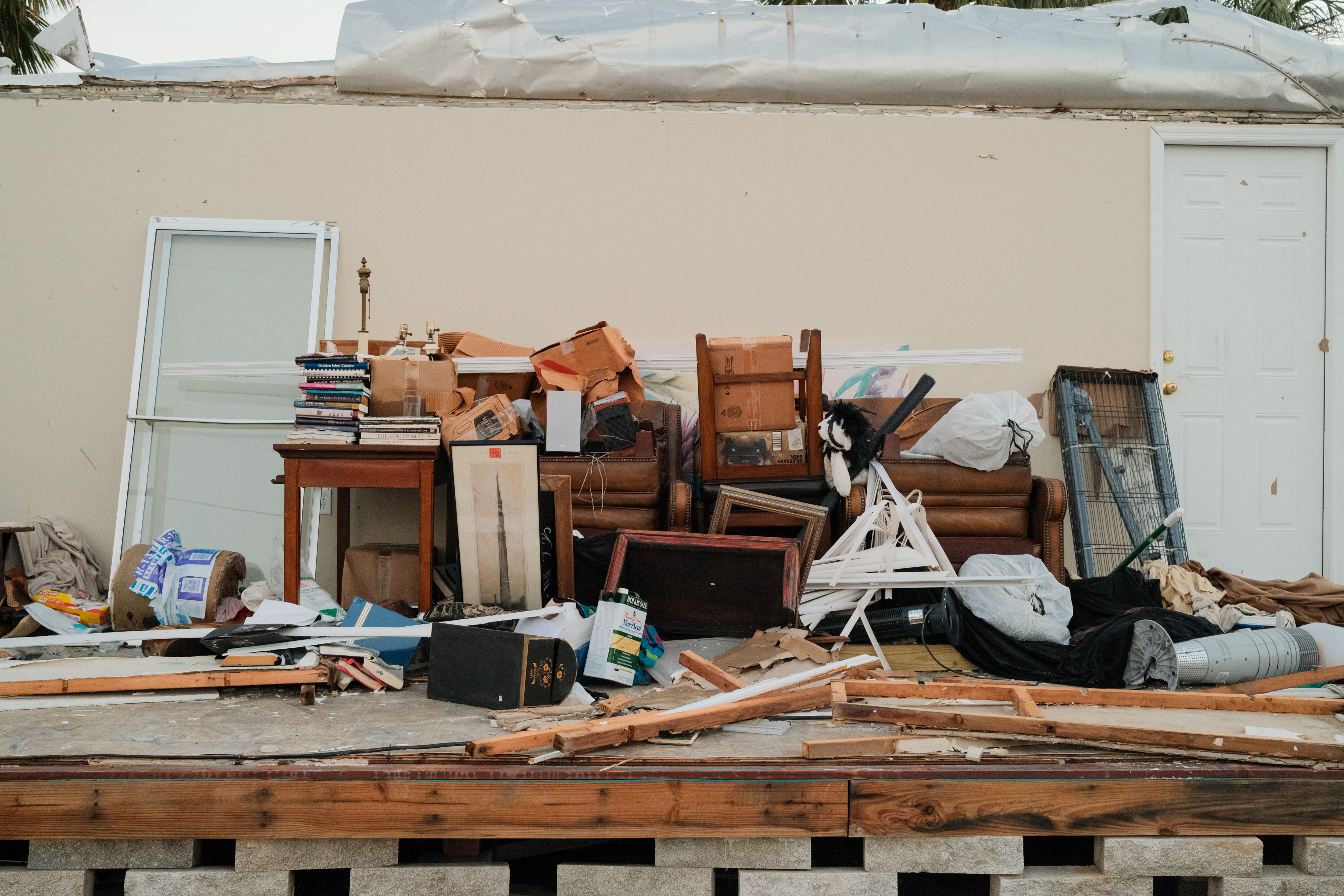 A damaged mobile home park in St. Petersburg, Fla, on Thursday, Oct. 10, 2024.