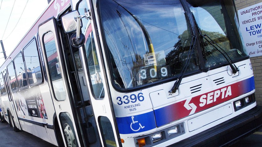 PHILADELPHIA – OCTOBER 31:  Buses sit idle at SEPTA’s (Southeastern Pennsylvania Transportation Authority) Frankford Transportation Center as members of Transport Workers Union Local 234 and United Transportation Union Local 1594 picket during a strike October 31, 2005 in Philadelphia, Pennsylvania. Much of the Philadelphia region’s mass transit system is shut down leaving some 400,000 subway, bus, and trolley riders without transportation. One of the major stumbling blocks in negotiations is SEPTA wants unionized workers to pay for a portion of their healthcare benefits. No new negotiation sessions are scheduled.  (Photo by William Thomas Cain/Getty Images)