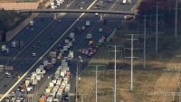 Officials said traffic was backed up for at least three miles following a crash on the New Jersey Turnpike on Tuesday, Oct. 15, 2024.