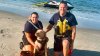 Dog rescued by first responders at the Jersey Shore after being caught in tide