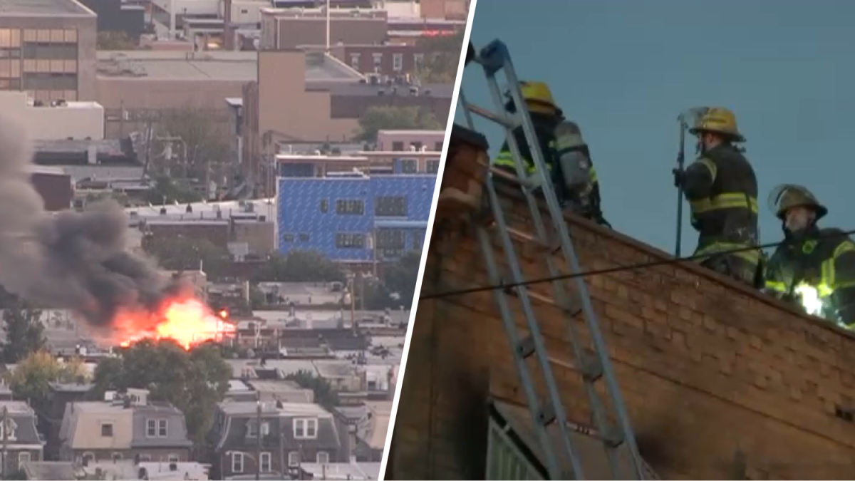 Firefighters battled huge fire on roof deck of South Philly home ...