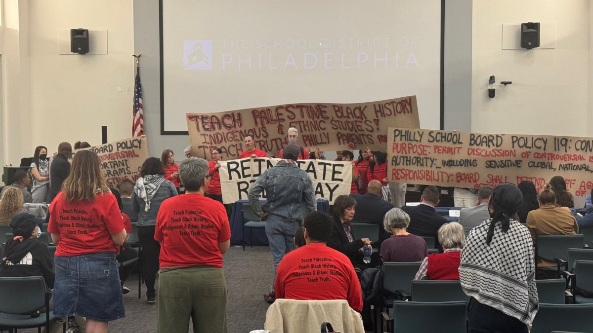 Protesters interrupt school meeting over Philly teacher’s removal ...