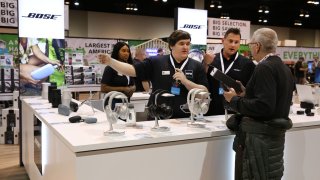 The BOSE display at the Berkshire Hathaway Annual Shareholders Meeting in Omaha, Nebraska.