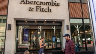 An Abercrombie & Fitch store stands in midtown Manhattan on October 24, 2024 in New York City. 