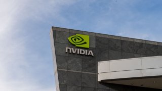 Chip company Nvidia’s headquarters in Silicon Valley in February 2024.