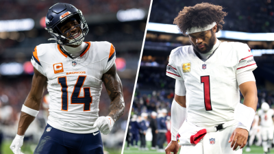 Split image of Courtland Sutton and Kyler Murray