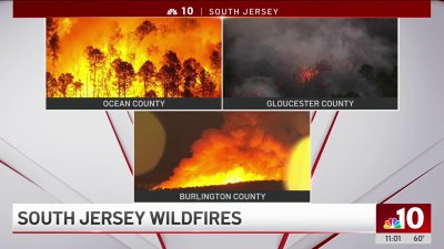 Several wildfires burning in bone-dry NJ