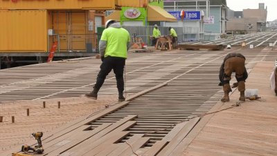 Wildwood boardwalk renovations ahead of schedule as dry conditions have benefited crews