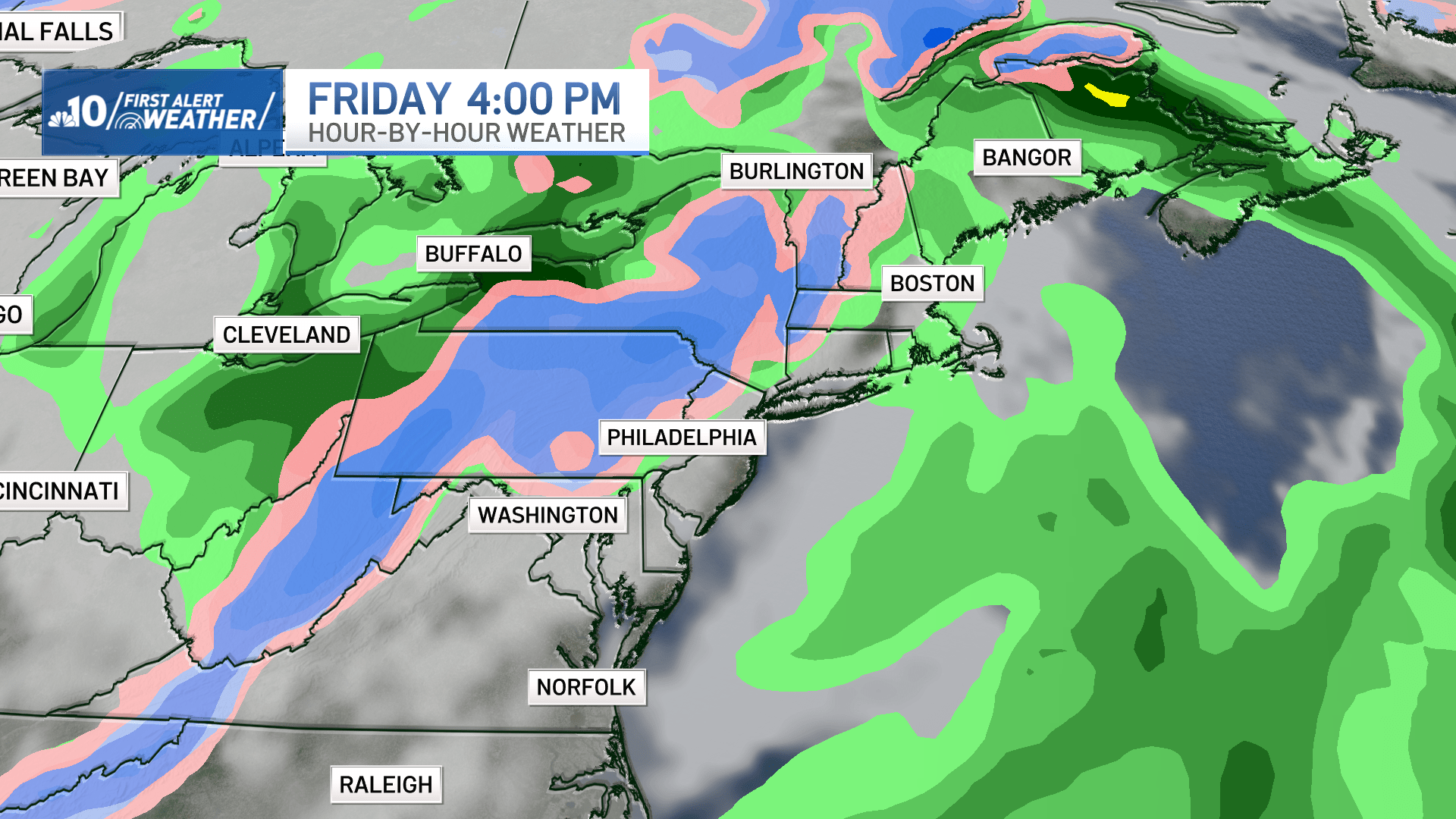 A look at what could be falling Friday afternoon into evening.