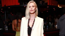 ARLINGTON, TEXAS - NOVEMBER 15: Charlize Theron attends LIVE On Netflix: Jake Paul vs. Mike Tyson at AT&T Stadium on November 15, 2024 in Arlington, Texas. (Photo by Matt Winkelmeyer/Getty Images for Netflix © 2024)