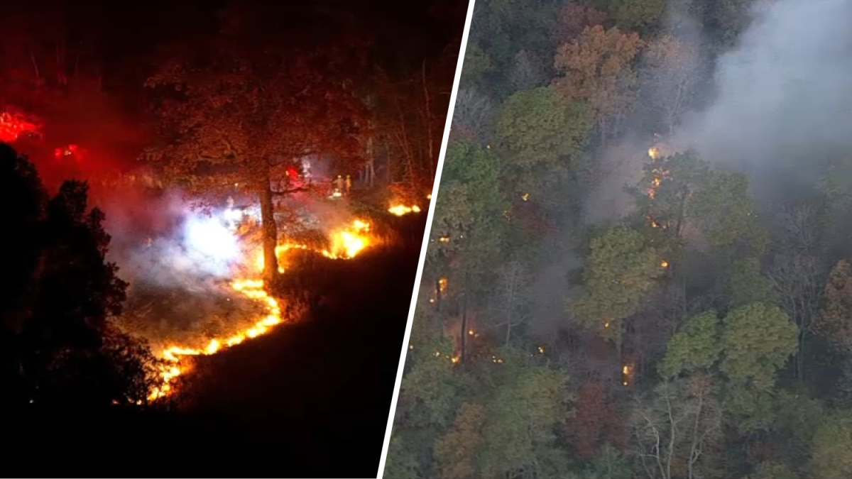 ‘Halloween Wildfire’ spreads to 120 acres in South Jersey NBC10