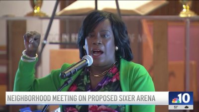 Mayor Parker brings pro-arena case to community meeting in Mount Airy