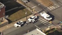 Police officials investigate after a man was shot and killed along Tyson Avenue in Northeast Philadelphia on Wednesday, Nov. 6, 2024.