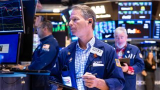 Traders work on the floor of the New York Stock Exchange on Nov. 22, 2024 in New York City.