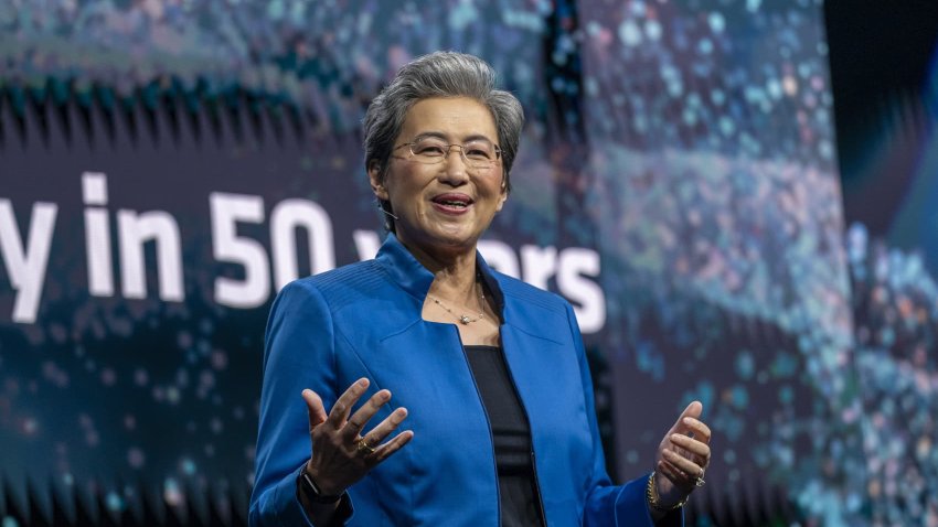 Lisa Su, chair and chief executive officer of Advanced Micro Devices Inc. (AMD), during the AMD Advancing AI event in San Jose, California, US, on Wednesday, Dec. 6, 2023.