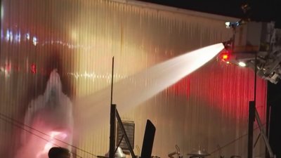 Fire crews tackle fire at industrial company in Easton