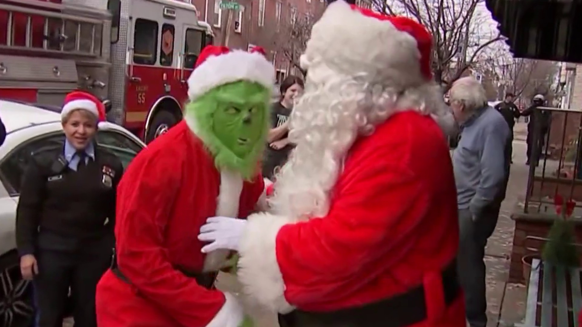 Christmas Express': Philly police Santa turns away 'The Grinch' to
