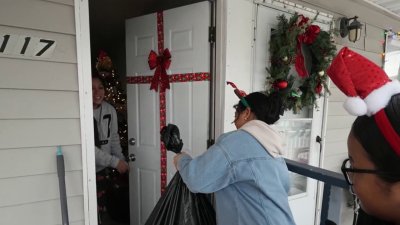 Volunteers going door-to-door spreading joy at the Jersey Shore