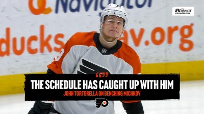 Tortorella on benching Michkov: Flyers' schedule has ‘caught up with him'