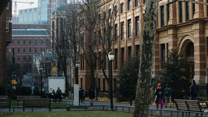 File. Students on the University of Pennsylvania campus in Philadelphia, Pennsylvania.