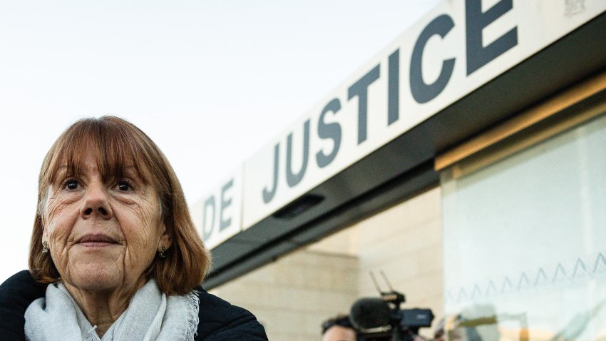 Gisele Pelicot leaves the Avignon courthouse after hearing the defence’s final plea at the trial of her former partner Dominique Pelicot accused of drugging her for nearly ten years and inviting strangers to rape her at their home in Mazan, a small town in the south of France, in Avignon, on December 16, 2024.