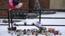 MADISON WISCONSIN - DECEMBER 19: A memorial for victims of a shooting at Abundant Life Christian School on December 19, 2024 in Madison, Wisconsin. (Photo by Kirby Lee/Getty Images)