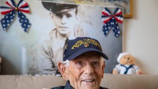 Navy veteran Harry Chandler, 102, was a was a Navy hospital corpsman 3rd Class during the Japanese invasion at Pearl Harbor in 1941.