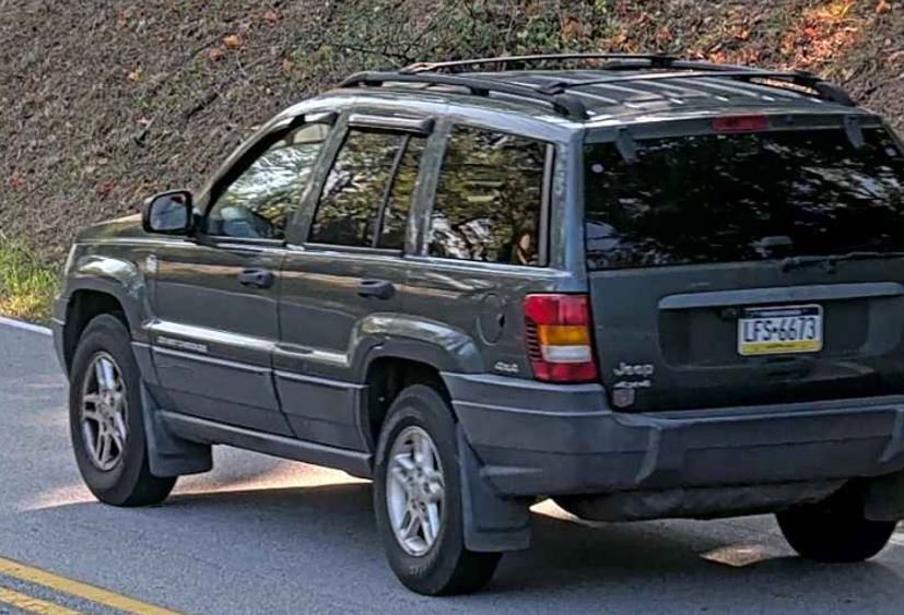 Law enforcement officials hope to find this 2004 green Jeep Grand Cherokee that, they said, was stolen during a slaying that happened in a home invasion in the Wynnewood section of Lower Merion Township in the early hours of Sunday, Dec. 8, 2024.