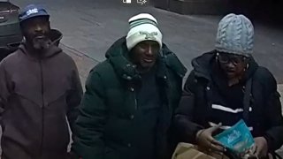 Police are seeking these three people after, officials said, they took a woman's wallet and used stolen credit cards at a Macy's in Center City Philly.