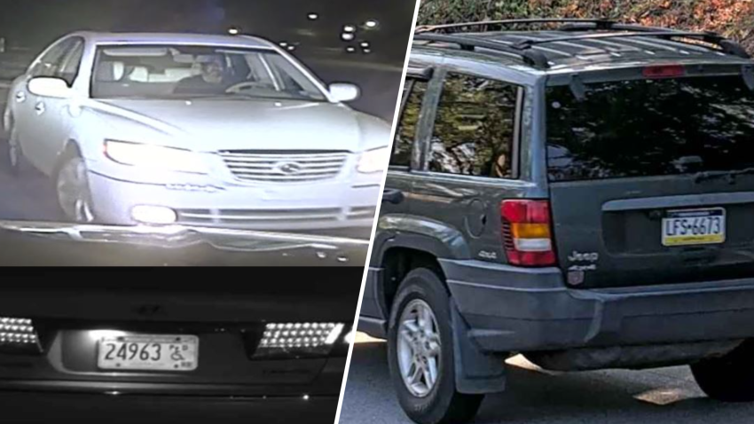 Police are trying to find these two vehicles after a slaying that happened during a home invasion in the Wynnewood section of Lower Merion Township in the early hours of Sunday, Dec. 8, 2024.