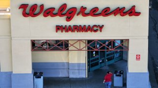 In an aerial view, a customer enters a Walgreens store on Jan.4, 2024 in San Pablo, California.