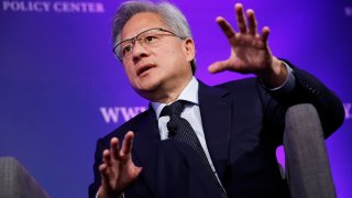 Jensen Huang, Nvidia’s founder, president and CEO, speaks about the future of artificial intelligence and its effect on energy consumption and production at the Bipartisan Policy Center in Washington, D.C., on Sept. 27, 2024.