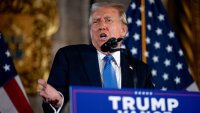 U.S. President-elect Donald Trump speaks at a news conference at Trump’s Mar-a-Lago resort on December 16, 2024 in Palm Beach, Florida. 