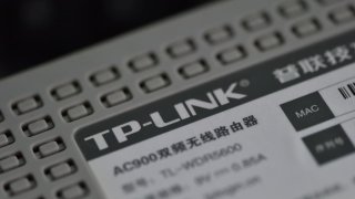 The logo of TP-Link appears on the products of router manufacturer TP-Link in Fuyang, China, on December 19, 2024. (Photo by Costfoto/NurPhoto via Getty Images)