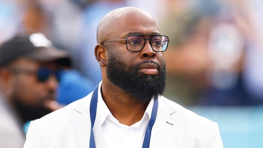 Tennessee Titans GM Ran Carthon looks on