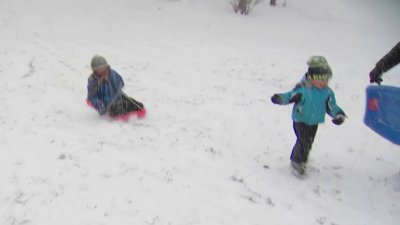 Sleds are out in Manayunk and kids are loving it