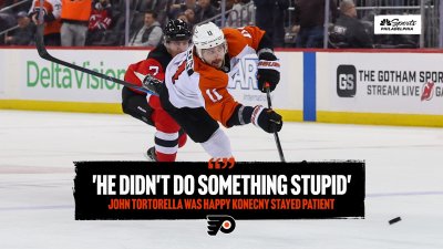 Tortorella happy Konecny stayed patient, ‘didn't do something stupid'