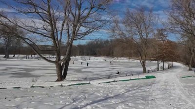 Break out your skates: Bellevue Park pond is frozen solid for first time in 7 winters