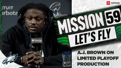 A.J. Brown not concerned with limited production through first two playoff games