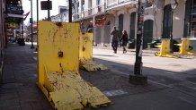 Archer barriers were installed on Bourbon Street