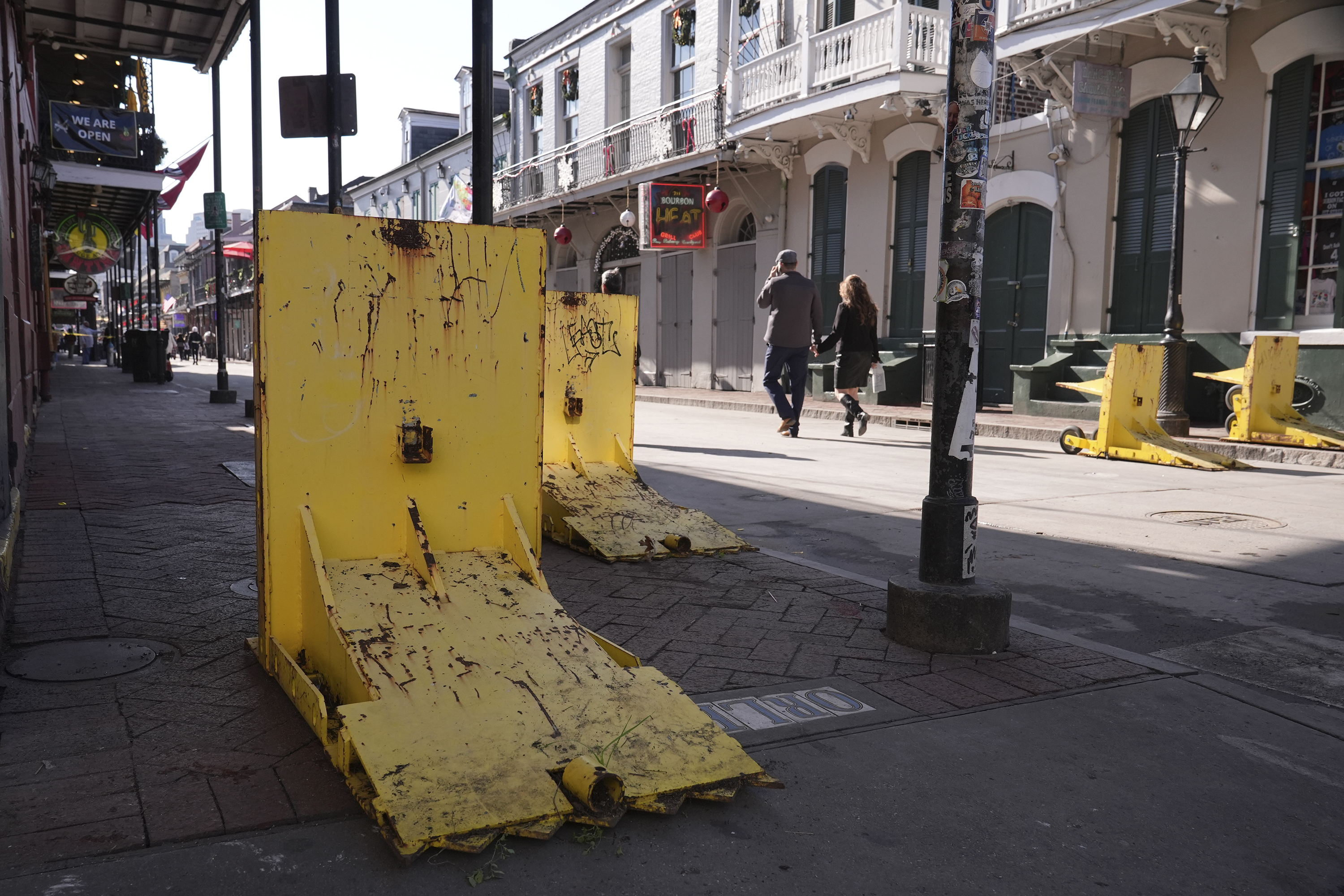 Archer barriers were installed on Bourbon Street