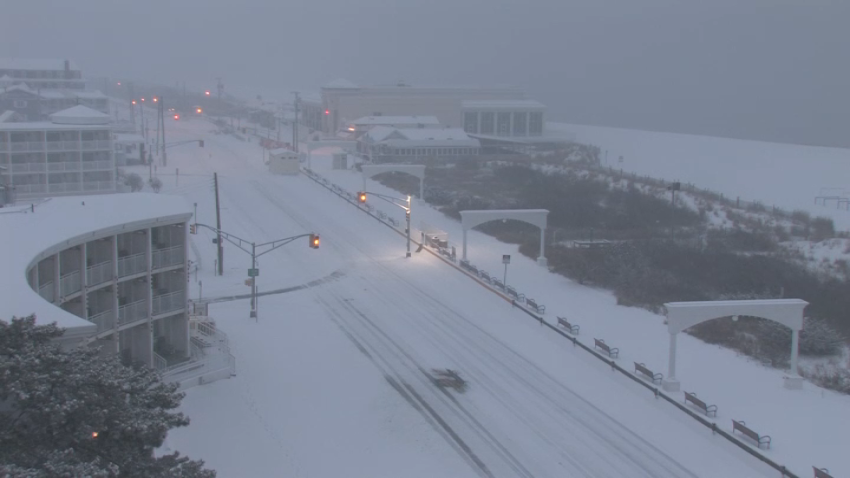 Snow on Cape May on Jan. 6, 2025.