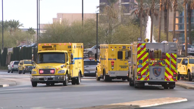 1 dead, 7 injured after truck catches fire outside Trump's Las Vegas hotel