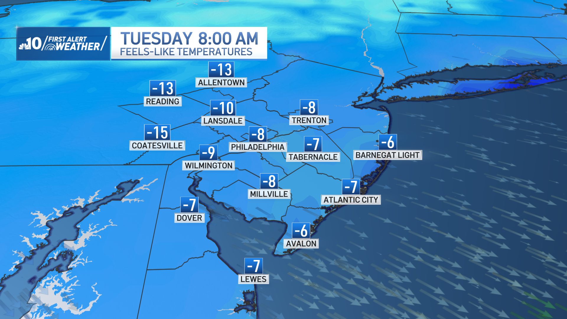 Snow Chilly Rain Bitter Cold Your Philly Winter Forecast NBC10 TUE AM Feels Like