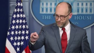Office of Management and Budget (OMB) Acting Director Russell Vought speaks with reporters during a press briefing at the White House in Washington, U.S., March 11, 2019.