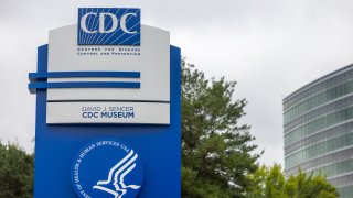 A view of the sign of Center for Disease Control headquarters