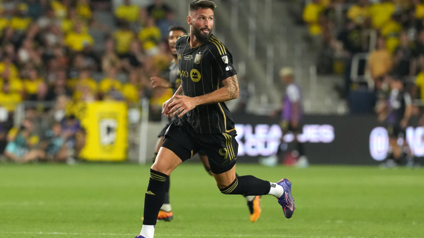 COLUMBUS, OHIO - AUGUST 25: Olivier Giroud #9 of Los Angeles FC in action during the Leagues Cup 2024 Final against the Columbus Crew at Lower.com Field on August 25, 2024 in Columbus, Ohio. (Photo by Jason Mowry/Getty Images)