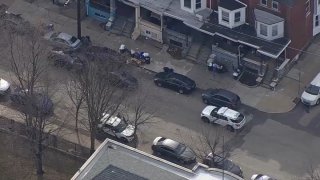 Police investigate after a boy was shot in an incident on S. 51st Street in Philadelphia on Wednesday, Feb. 5, 2025.