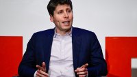OpenAI CEO Sam Altman speaks at a panel discussion on potentials, perspectives and challenges in the age of Artificial Intelligence (AI) at the Technical University (TU) in Berlin on February 7, 2025. 